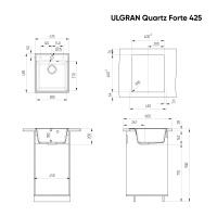 ulgran_forte_425_kosmos Мойка для кухни Ulgran Forte 425 космос