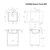 ulgran_forte_505_platina Мойка для кухни Ulgran Forte 505 платина