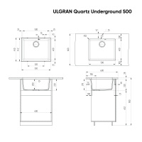 ulgran_underground_500_asfalt Мойка для кухни Ulgran Underground 500 асфальт