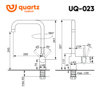 ulgran_uq_023_ugol Смеситель Ulgran UQ-023 уголь