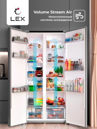 Холодильник с инвертором Lex LSB530GLID wind