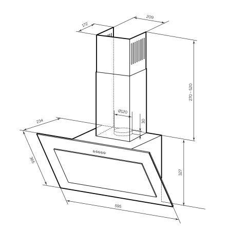 Вытяжка Lex MIO GS 600 GREY
