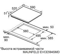 maunfeld_evce594smdpbk Варочная поверхность Maunfeld EVCE594SMDPBK