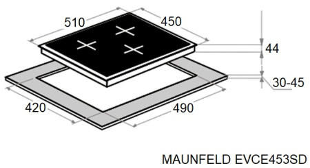 Варочная поверхность Maunfeld EVCE453SDPBK