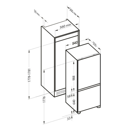 Холодильник встраиваемый Zigmund & Shtain BR 18 X