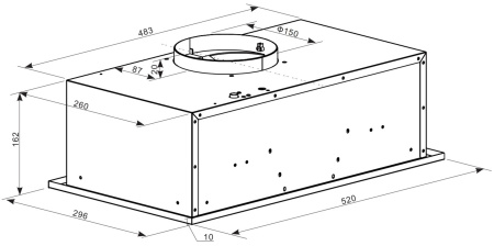 Вытяжка Weissgauff Box 600 PB WH