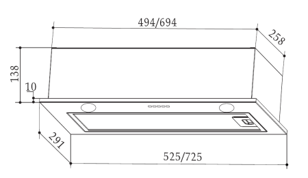 Вытяжка Weissgauff FIONA 60 BL