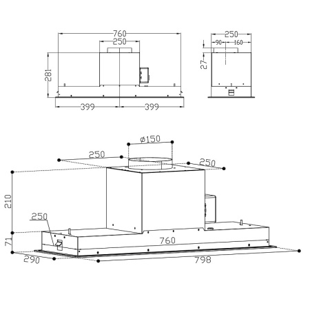Вытяжка Korting KHI 9099 ICGN