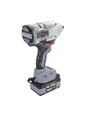 Гайковерт аккумуляторный ударный ProfiPower T-900N (18В,Li-ion,1х4Ач,900Hм,1/2" б/щ) 2.7кг кейс гол.17/19/21