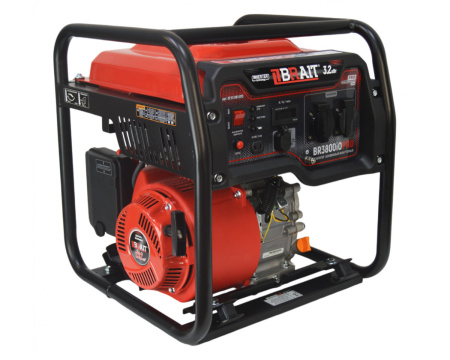 Электростанция бензиновая инверторная Brait BR3800iOPRO (220В/2х16А,3.0/3.3кВт,4-такт,6л/с)28,5кг