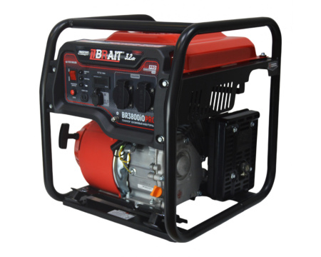 Электростанция бензиновая инверторная Brait BR3800iOPRO (220В/2х16А,3.0/3.3кВт,4-такт,6л/с)28,5кг