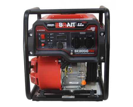 Электростанция бензиновая инверторная Brait BR3800iOPRO (220В/2х16А,3.0/3.3кВт,4-такт,6л/с)28,5кг