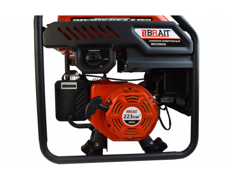 Электростанция бензиновая инверторная Brait BR3500iOL (220В/2х16А,2.8/3.0кВт,4-такт,3.2л/с)31.3кг