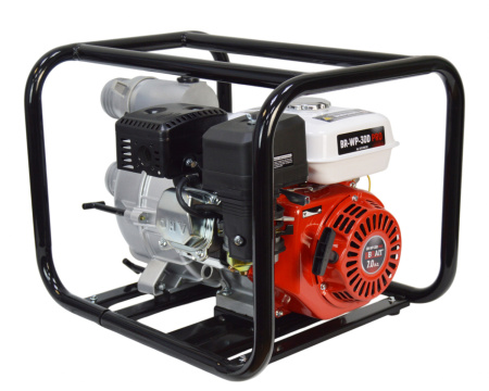 Мотопомпа Brait BR-WP-30D PRO гряз.вода (1000л/мин,170F,7л/c,всас 8м,напор 26м,вх/вых 3"/80мм) 24кг