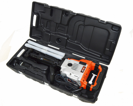 Молоток отбойный Brait DH125DPRО (1800вт,80Дж,1900уд/мин,НЕХ 30) 23.5кг кейс+пика+долото