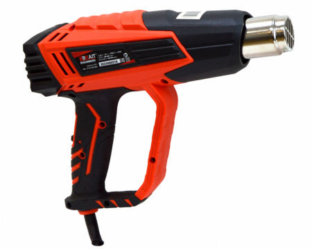 Фен Brait BHG2000ERD (2000Вт,60/60-350/60-600°С,500/300/500л/мин,ЖКдисплей) 0.75кг кейс+4насадки
