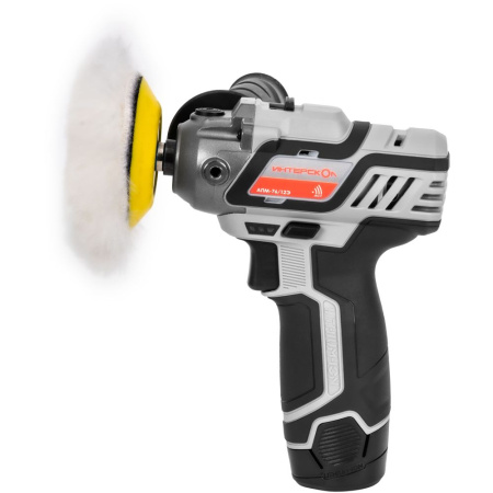 Полировальная машина аккумуляторная Интерскол АПМ-76/12Э (12В,Li-ion,без акк. без з/у,8300об/мин,диск76мм)1.9кг