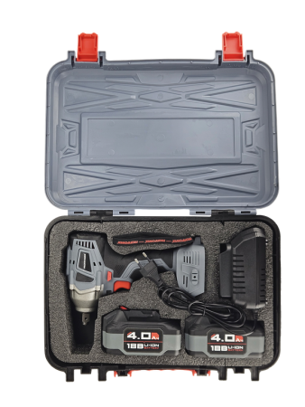 Шуруповерт аккумуляторный ProfiPower MKDTD-18V (18В,Li-ion,2х4Ач,180Нм, HEX 1/4, б/щ) 1.7кг кейс