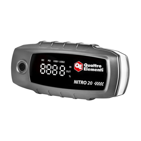 Устройство пусковое Quattro Elementi Nitro 20 (12В,акк.20Ач,пуск 1600А,Type-C, USB-A, LCD-фон)0.74кг