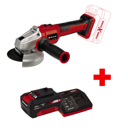 Угловая шлифовальная машина аккумуляторная Einhell PXC AXXIO 18/125 Q (125мм, 8500об/мин,1акк.18Вх4Ач Li-ion+ЗУ)1.6кг