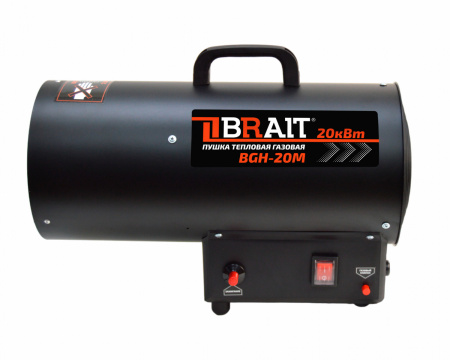Нагреватель газовый Brait BGH-20M (20кВт,400м³/ч,1.45-2.44л/ч,220В/32Вт) 5.8кг