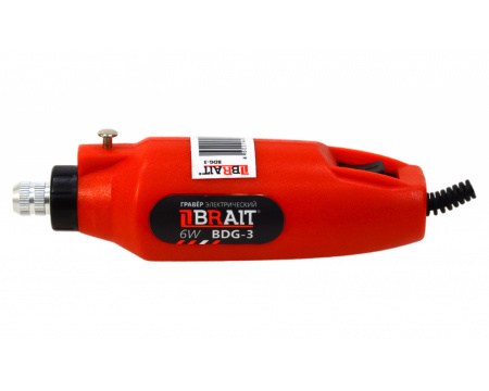 Шлифовальная машина прямая Brait BDG-3 (гравер)(6Вт, 12000об/мин)0.55кг+80 предметов