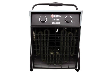 Тепловентилятор Quattro Elementi QE-36000E (380В,18/36кВт,2400 куб.м/час,до 230кв.м,куб,ТЭН) 23,5кг