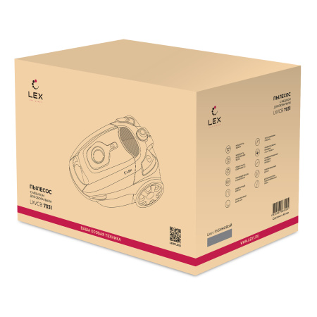 Пылесос Lex LXVCB 7031, мешковый, сухой уборки  2000Вт