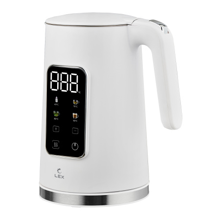 Чайник стальной с двойными стенками Lex LXK 30026-1,  ( белый)