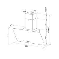 maunfeld_dream_60_push_glass_chyernyy Вытяжка Maunfeld Dream 60 Push Glass чёрный
