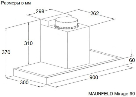 Вытяжка Maunfeld Mirage 90 чёрный