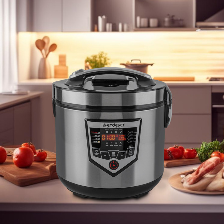 Мультиварка Endever Vita 124 черный-стальной