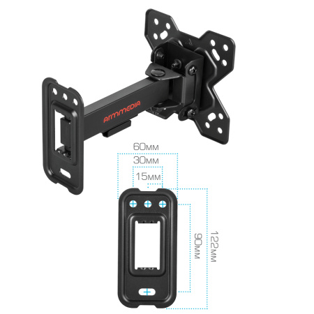 Кронштейн Arm media MARS-5 black для LED/LCD 10"-32" наклонно-поворотный