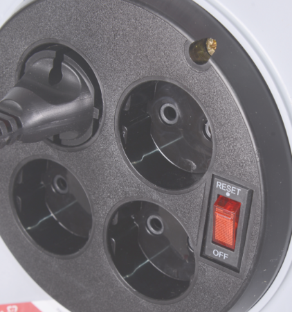 Удлинитель силовой на катушке Ресанта СУ-2х1-50/2 (с выкл., 4 розетки)