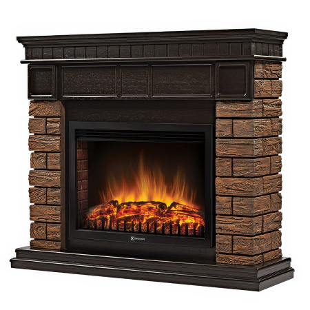 Портал Firelight Forte Wood Classic камень темный, шпон венге