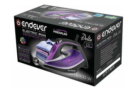 Утюг Endever Delta-222 фиолетовый/черный