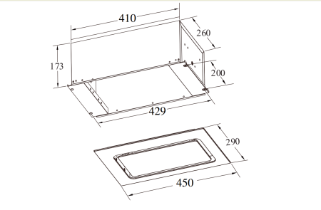 Вытяжка Weissgauff Aura 456 Touch Black Glass