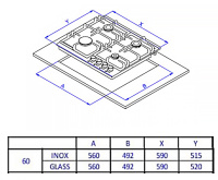 Варочная поверхность газовая Weissgauff HGG 641 BGV Nano Glass