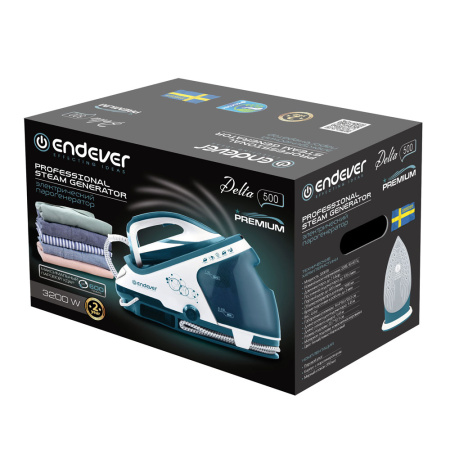 Парогенератор Endever Delta-500 белый/темно-бирюзовый