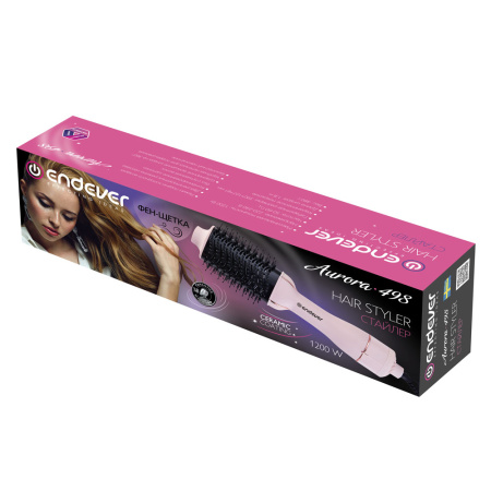 Фен-щетка Endever Aurora-498 светло-розовый