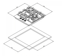 weissgauff_hgg_451_wgv_nano_glass Варочная поверхность газовая Weissgauff HGG 451 WGV Nano Glass