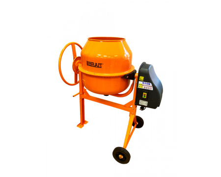Бетоносмеситель Brait BR-160S (160л,550Вт,замес 91л ,чугун венец и шестерня, 26.6 об/мин) 46кг