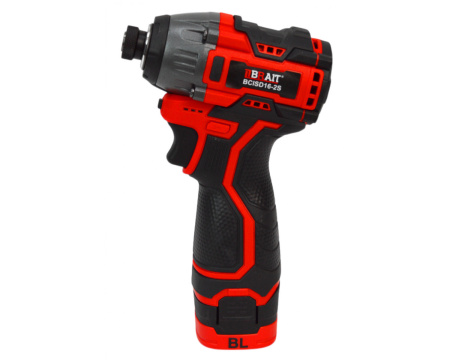 Шуруповерт аккумуляторный ударный Brait BCISD16-2S (16В,Li-ion,2х2Ач,120Нм, HEX 1/4, б/щ) 1.3кг
