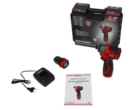 Шуруповерт аккумуляторный ударный Brait BCISD16-2S (16В,Li-ion,2х2Ач,120Нм, HEX 1/4, б/щ) 1.3кг