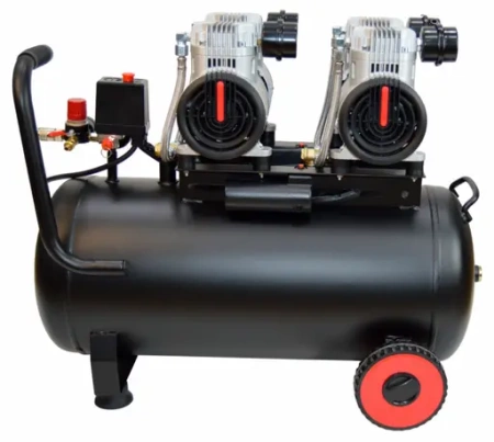 Компрессор прямой б/масл. Brait KВ-2700/50х2 PRO (450л/мин,50л,220В/2.7кВт,2цил,8бар) 42кг