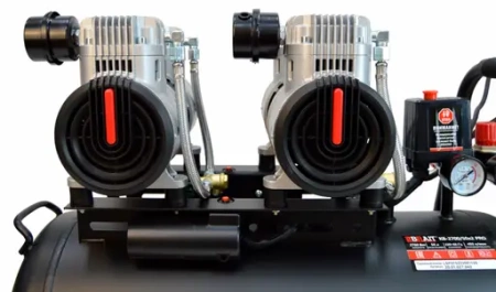 Компрессор прямой б/масл. Brait KВ-2700/50х2 PRO (450л/мин,50л,220В/2.7кВт,2цил,8бар) 42кг