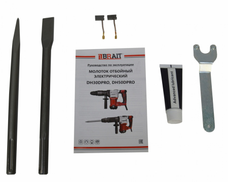 Молоток отбойный Brait DH50DPRO (1400вт,30Дж,3600уд/мин,SDS-Max) 19,5кг кейс