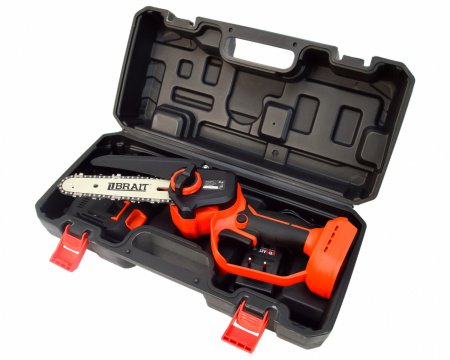 Пила цепная аккумуляторная мини Brait BCHS20-2NMBL(20В,2х2AhтипMAKITA,ЗУ,шина15см,цепь1/4х1,1х37зв.б/щ)2.1кг