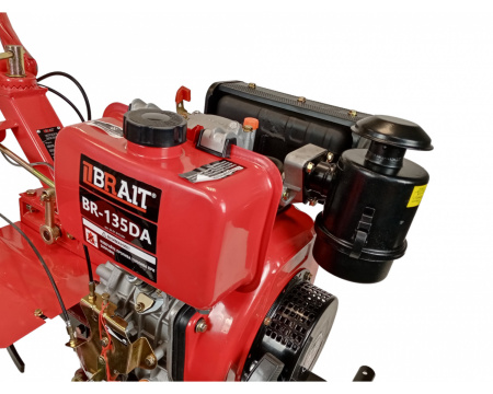Мотоблок Brait BR-135DA (дизель178FE/6л.с,2F/1R,100-35см,ВОМ18мм,фрезы, 5.00х12,вал, валS32)150кг