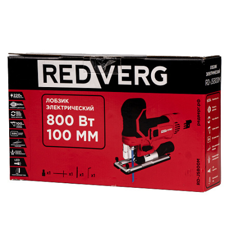 Лобзик RedVerg RD-JS800M (800Вт,100/8мм,800-3000ход/мин,маят.ход,SDS зажим) 2.3кг